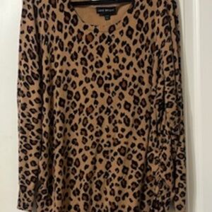 Lane Bryant Scoopneck Leopard Print Sweater - Size 22/24